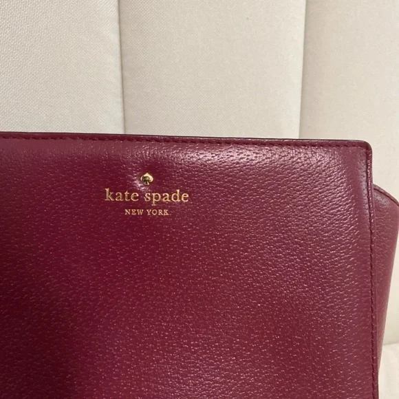 Kate Spade Hayden Crossbody Burgundy Bag - Picture 2 of 6